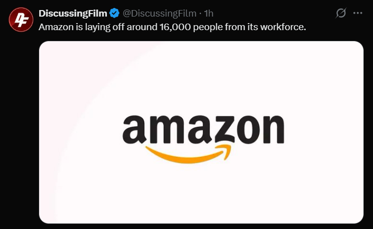 Amazon Cuts 16,000 Jobs